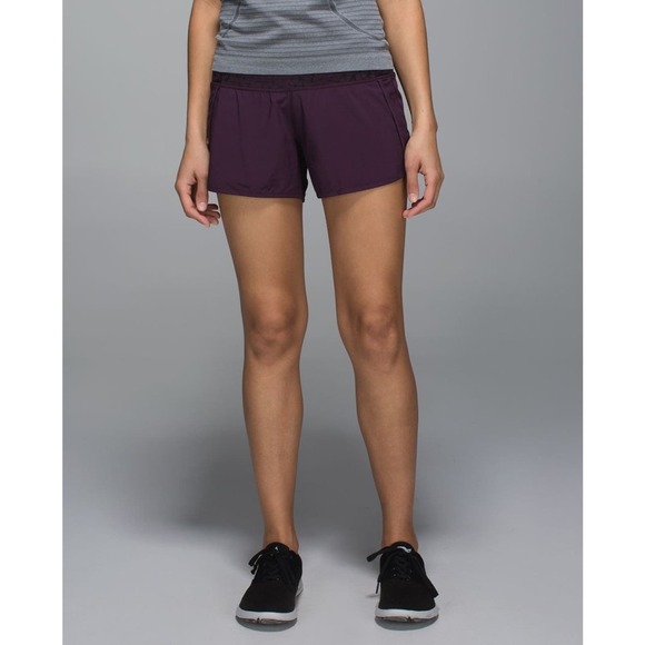 Lululemon Run Times Short 4 Way Stretch 4" Star Crushed Black Cherry Size 4 - Picture 14 of 16